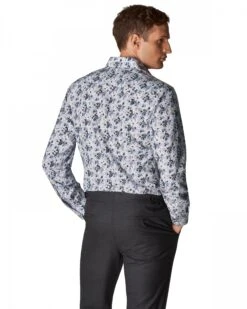 Eton Shirts Mens Light Blue/White Floral Print Shirt -Boss Shop eton shirts mens light blue white floral print shirt p41198 231515 zoom