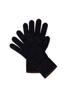 Eton Shirts Mens Navy Blue Knitted Wool Gloves