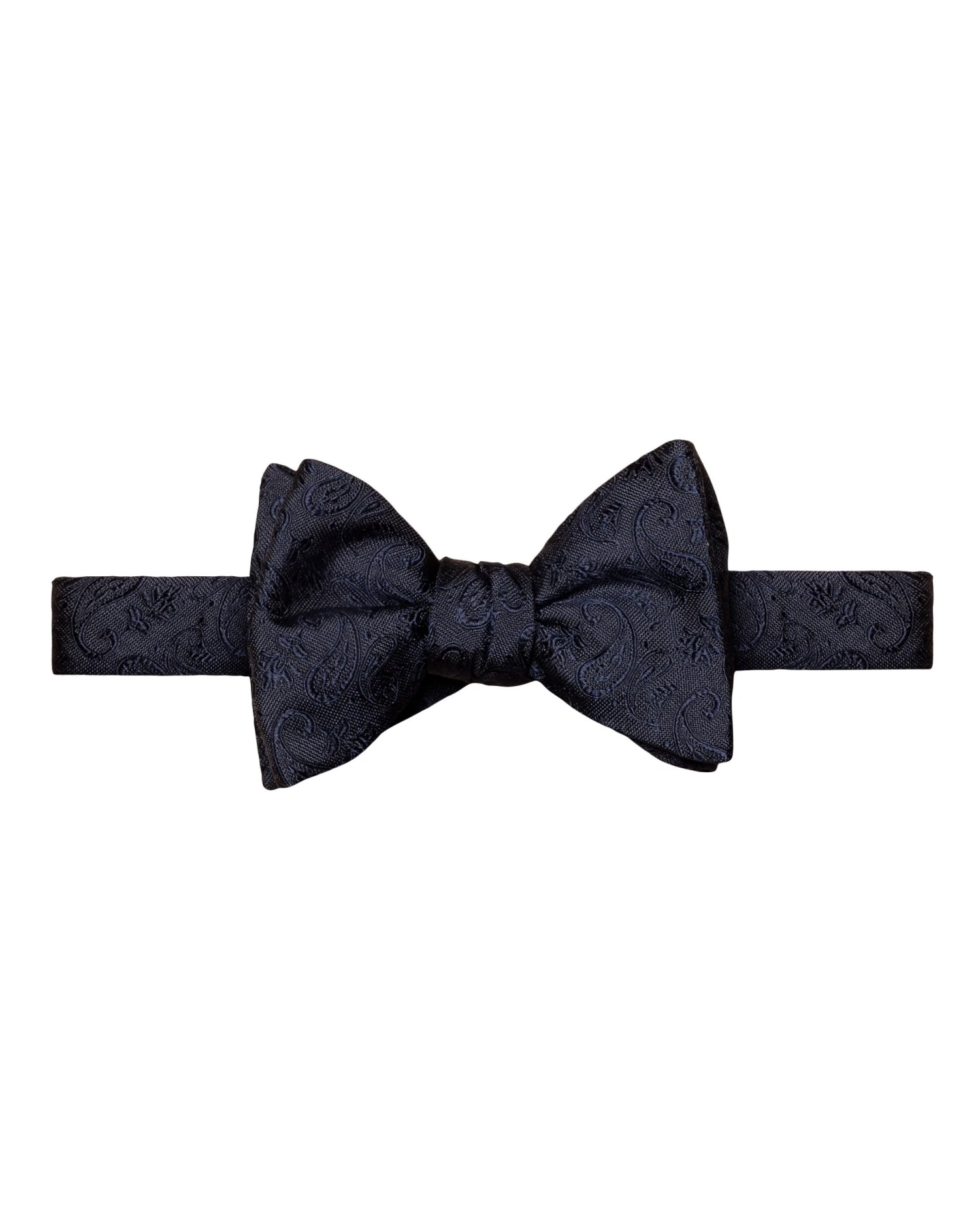 Eton Shirts Mens Navy Blue Ready-Tied Silk Paisley Bow Tie 3 Eton Shirts Mens Navy Blue Ready-Tied Silk Paisley Bow Tie