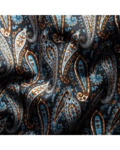 Eton Shirts Mens Navy Blue Slim Fit Paisley Twill Shirt -Boss Shop eton shirts mens navy blue slim fit paisley twill shirt p42166 242261 zoom