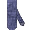 Eton Shirts Mens Navy Micro Geometric Pattern Silk Tie -Boss Shop eton shirts mens navy micro geometric pattern silk tie p43150 264046 zoom