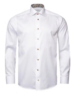 Eton Shirts Mens Paisley Detail Shirt White