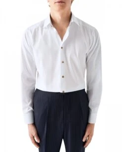 Eton Shirts Mens Paisley Detail Shirt White -Boss Shop eton shirts mens paisley detail shirt white p44162 273448 zoom