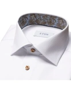 Eton Shirts Mens Paisley Detail Shirt White -Boss Shop eton shirts mens paisley detail shirt white p44162 273453 zoom