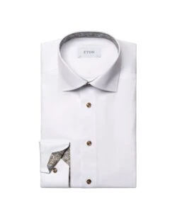 Eton Shirts Mens Paisley Detail Shirt White -Boss Shop eton shirts mens paisley detail shirt white p44162 273463 zoom