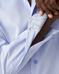 Eton Shirts Mens Paisley Twill Shirt Light Blue -Boss Shop eton shirts mens paisley twill shirt light blue p43133 271099 zoom