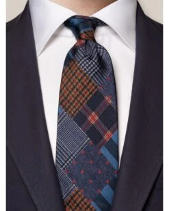 Eton Shirts Mens Patch Print Tie Navy -Boss Shop eton shirts mens patch print tie navy p44182 277346 zoom