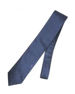 Eton Shirts Mens Pin Dot Basketweave Tie Navy