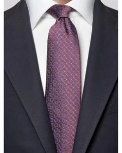 Eton Shirts Mens Purple Geometric Pattern Silk Tie -Boss Shop eton shirts mens purple geometric pattern silk tie p42186 246193 zoom