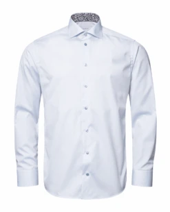 Eton Shirts Mens Signature Poplin Shirt Light Blue