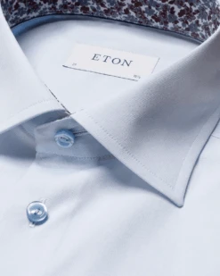 Eton Shirts Mens Signature Poplin Shirt Light Blue -Boss Shop eton shirts mens signature poplin shirt light blue p43430 270689 image