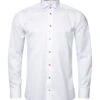 Eton Shirts Mens White Slim Fit Flower Pattern Trim Shirt -Boss Shop eton shirts mens white slim fit flower pattern trim shirt p43138 264589 zoom