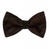 Etro Mens Black Jacquard Paisley Silk Blend Bow Tie