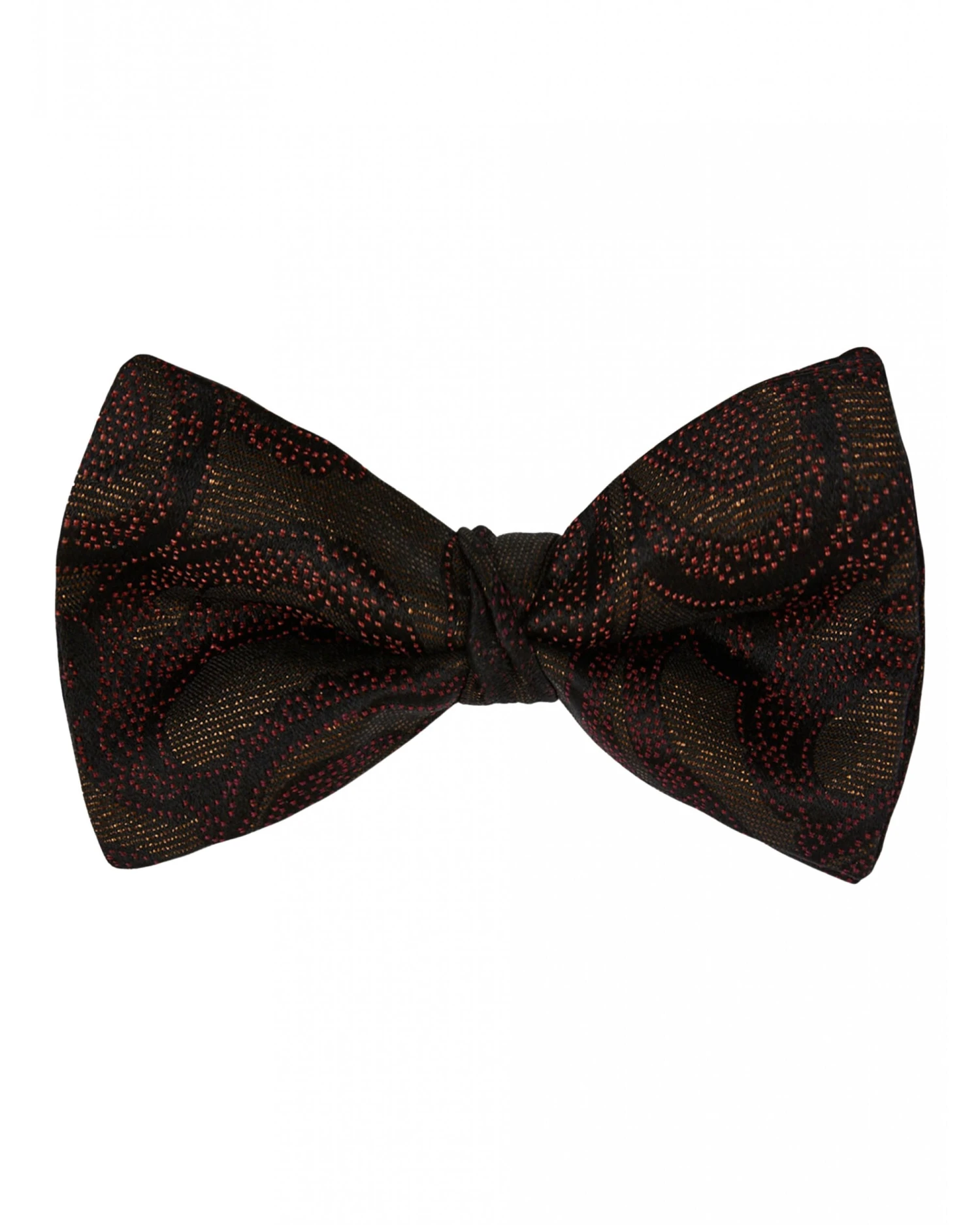 Etro Mens Black Jacquard Paisley Silk Blend Bow Tie 3 Etro Mens Black Jacquard Paisley Silk Blend Bow Tie