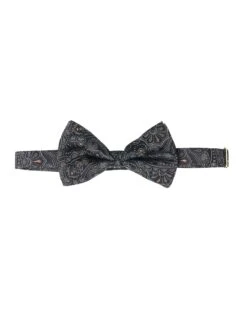 Etro Mens Black Paisley Bowtie