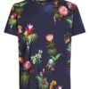 Etro Mens Floral Print T Shirt, Navy Blue Tee -Boss Shop etro mens floral print t shirt navy blue tee p43000 264075 zoom