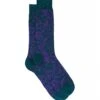 Etro Mens Green Cotton Jacquard Paisley Socks