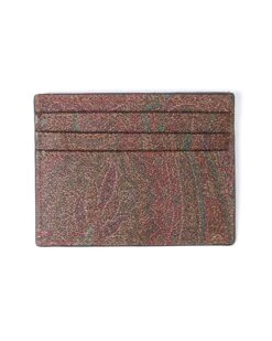 Etro Mens Red Paisley Cardholder