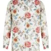 Etro Etro Mens Rose & Stem Print Shirt White