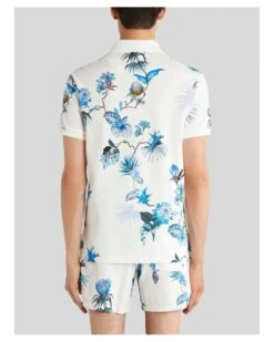 Etro Mens White Floral Jersey Polo Shirt -Boss Shop etro mens white floral jersey polo shirt p43014 264315 image