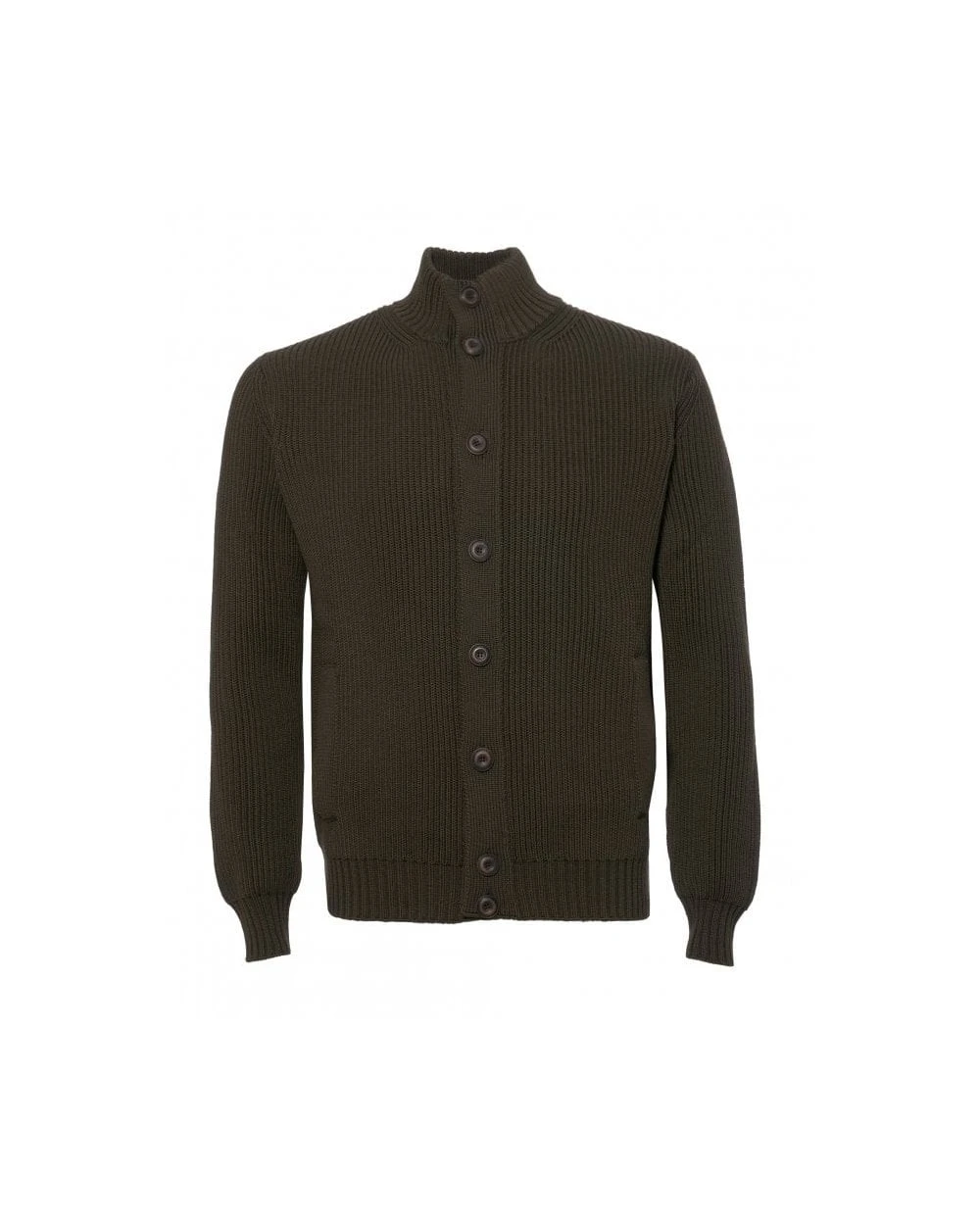 Filippo De Laurentiis Mens Ribbed Wool Cashmere Cardigan Moss Green 3 Filippo De Laurentiis Mens Ribbed Wool Cashmere Cardigan Moss Green