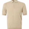 Filippo De Laurentiis Mens Vertical Ribbed Polo Shirt Stone -Boss Shop filippo de laurentiis mens vertical ribbed polo shirt stone p42634 269618 image