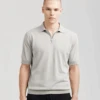 Filippo De Laurentiis Mens Zip Neck Polo Shirt Silver -Boss Shop filippo de laurentiis mens zip neck polo shirt silver p42638 268752 image