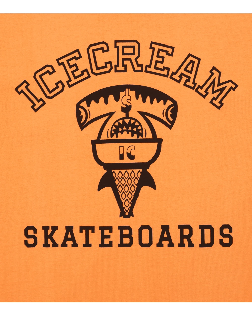 Icecream Mens IC Sharks Ringer T Shirt, Orange Tee 6 Icecream Mens IC Sharks Ringer T Shirt, Orange Tee - Image 4