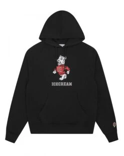 Icecream Mens Tiger Mascot Pull Over Hoodie Black