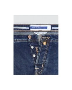 Jacob Cohen Mens Bard Beige Patch Jeans Dark Blue Denim -Boss Shop jacob cohen mens bard beige patch jeans dark blue denim p44315 277115 image