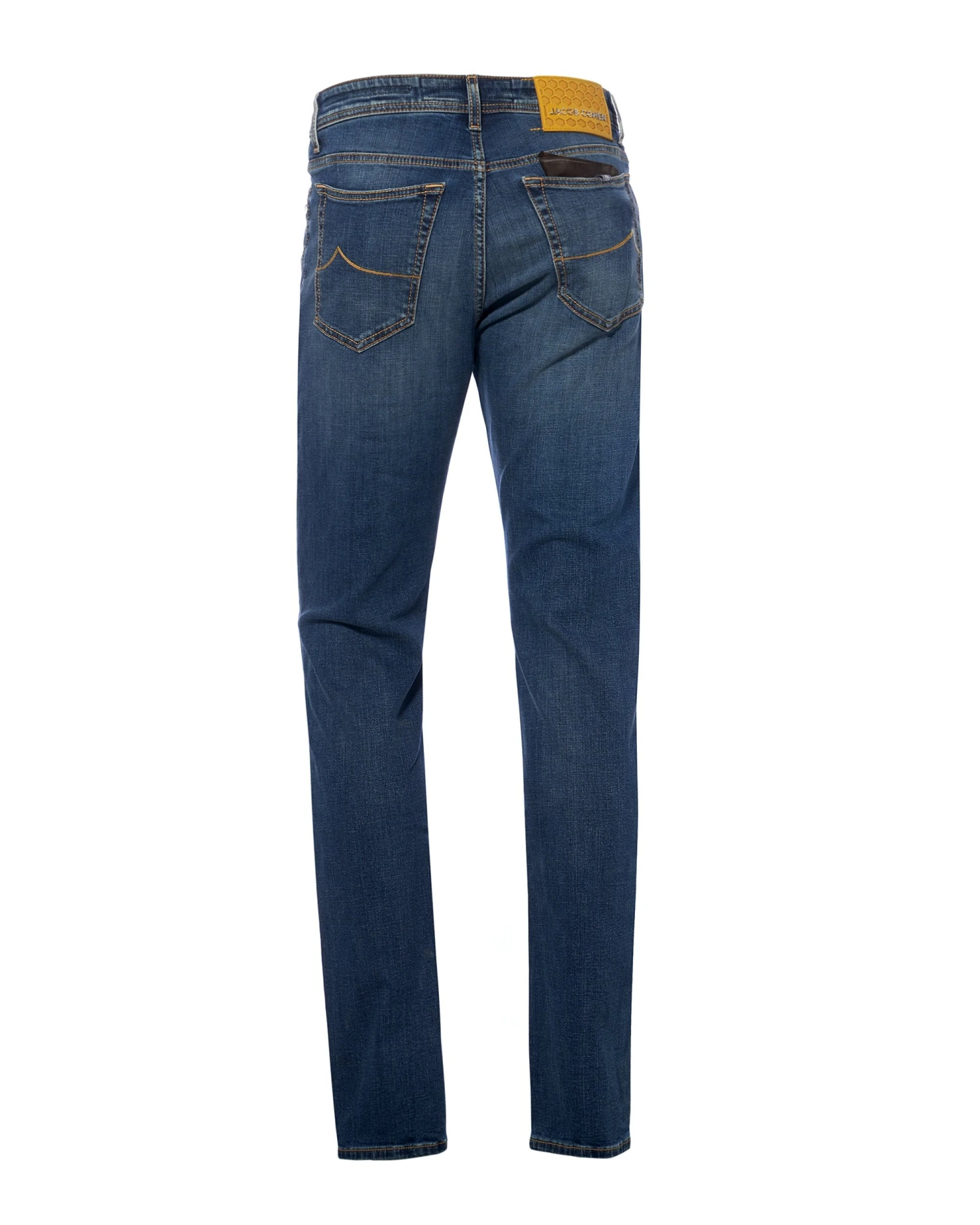 Jacob Cohen Mens Bard Slim Fit Bronze Stitching Jeans, Blue Denim 4 Jacob Cohen Mens Bard Slim Fit Bronze Stitching Jeans, Blue Denim - Image 2