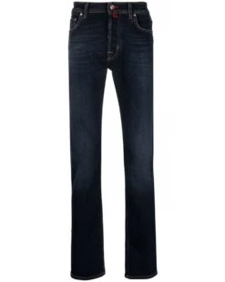 Jacob Cohen Mens Bard Slim Fit Jeans, Dark Blue Wash Denim