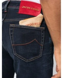 Jacob Cohen Mens Bard Slim Fit Jeans, Dark Blue Wash Denim -Boss Shop jacob cohen mens bard slim fit jeans dark blue wash denim p41994 254538 image