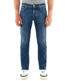 Jacob Cohen Mens Bard Slim Jean Mid Wash