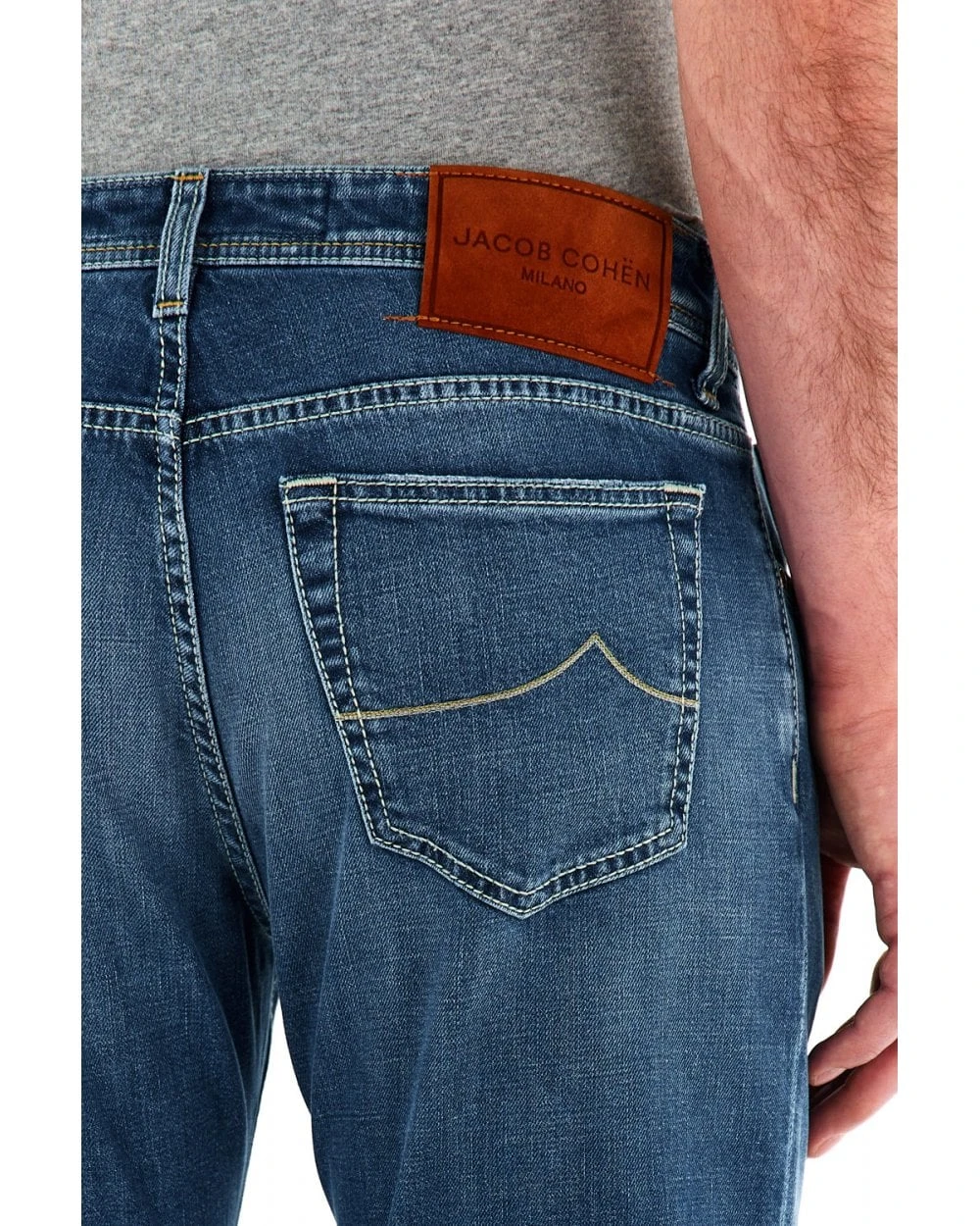 Jacob Cohen Mens Bard Slim Jean Mid Wash 6 Jacob Cohen Mens Bard Slim Jean Mid Wash - Image 4