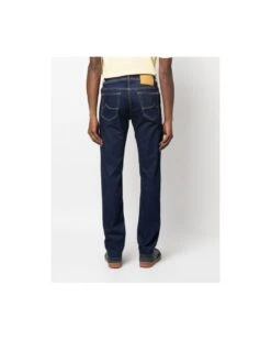 Jacob Cohen Mens Bard Suede Patch Jeans Dark Indigo Rinse Denim -Boss Shop jacob cohen mens bard suede patch jeans dark indigo rinse denim p44317 277127 image