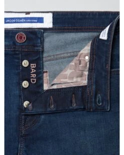 Jacob Cohen Mens Burgundy Patch Bard Jeans Mid Wash -Boss Shop jacob cohen mens burgundy patch bard jeans mid wash p43618 277919 zoom