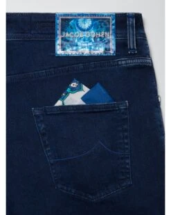 Jacob Cohen Mens Mosaic Patch Bard Jeans Blue Wash -Boss Shop jacob cohen mens mosaic patch bard jeans blue wash p43621 277955 zoom