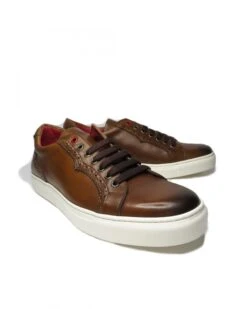 Jeffery West Shoes Mens Apollo Trainer Castano Dark Tan