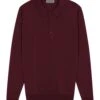 John Smedley Mens Belper Bordeaux Extra Fine Merino Wool Polo Shirt -Boss Shop john smedley mens belper bordeaux extra fine merino wool polo shirt p41608 250544 zoom
