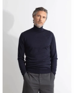 John Smedley Mens Cherwell Knit Roll Neck Jumper Midnight -Boss Shop john smedley mens cherwell knit roll neck jumper midnight p44064 276147 zoom