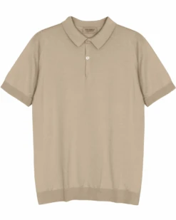 John Smedley Mens Rhodes Cotton Polo Shirt Almond