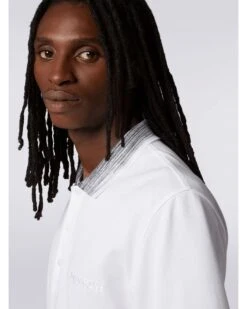 Missoni Mens Space Collar Polo Shirt White -Boss Shop missoni mens space collar polo shirt white p43708 277760 zoom