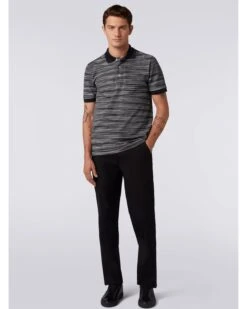 Missoni Mens Space Dye Polo Shirt Black White -Boss Shop missoni mens space dye polo shirt black white p43707 277744 zoom