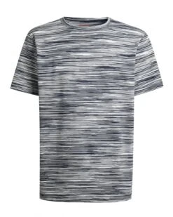 Missoni Mens Space Dye T Shirt Navy White