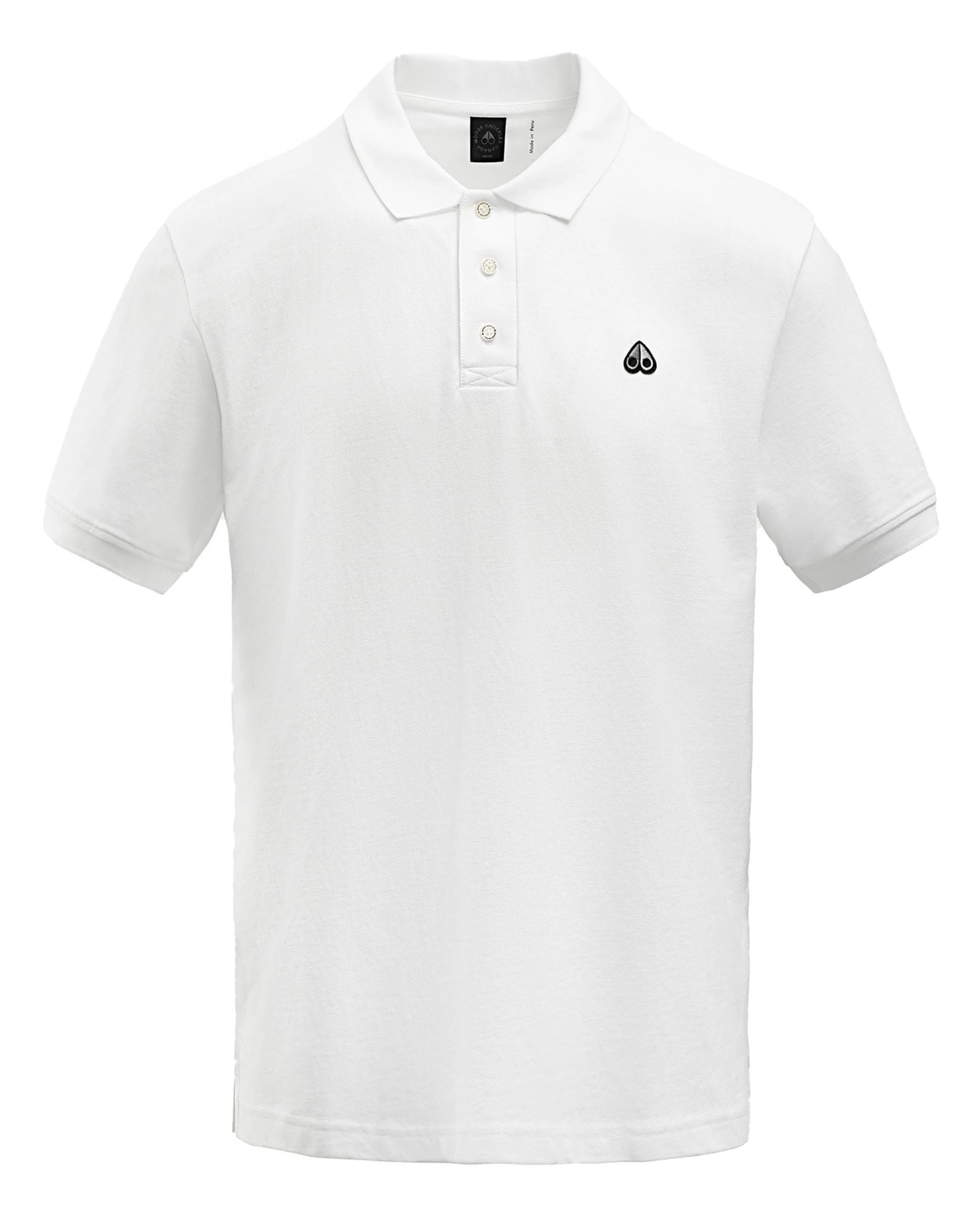Moose Knuckles Mens Pique Polo Shirt White 3 Moose Knuckles Mens Pique Polo Shirt White