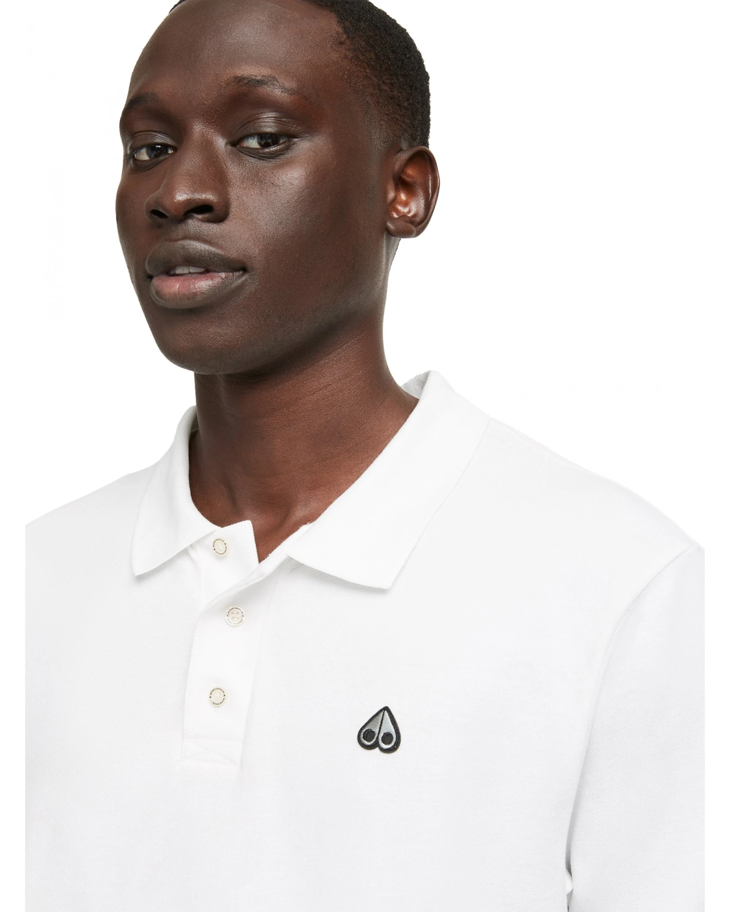 Moose Knuckles Mens Pique Polo Shirt White 4 Moose Knuckles Mens Pique Polo Shirt White - Image 2