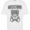 MOSCHINO Mens Not A Toy Bear T-Shirt White -Boss Shop moschino mens not a toy bear t shirt white p44411 282617 zoom