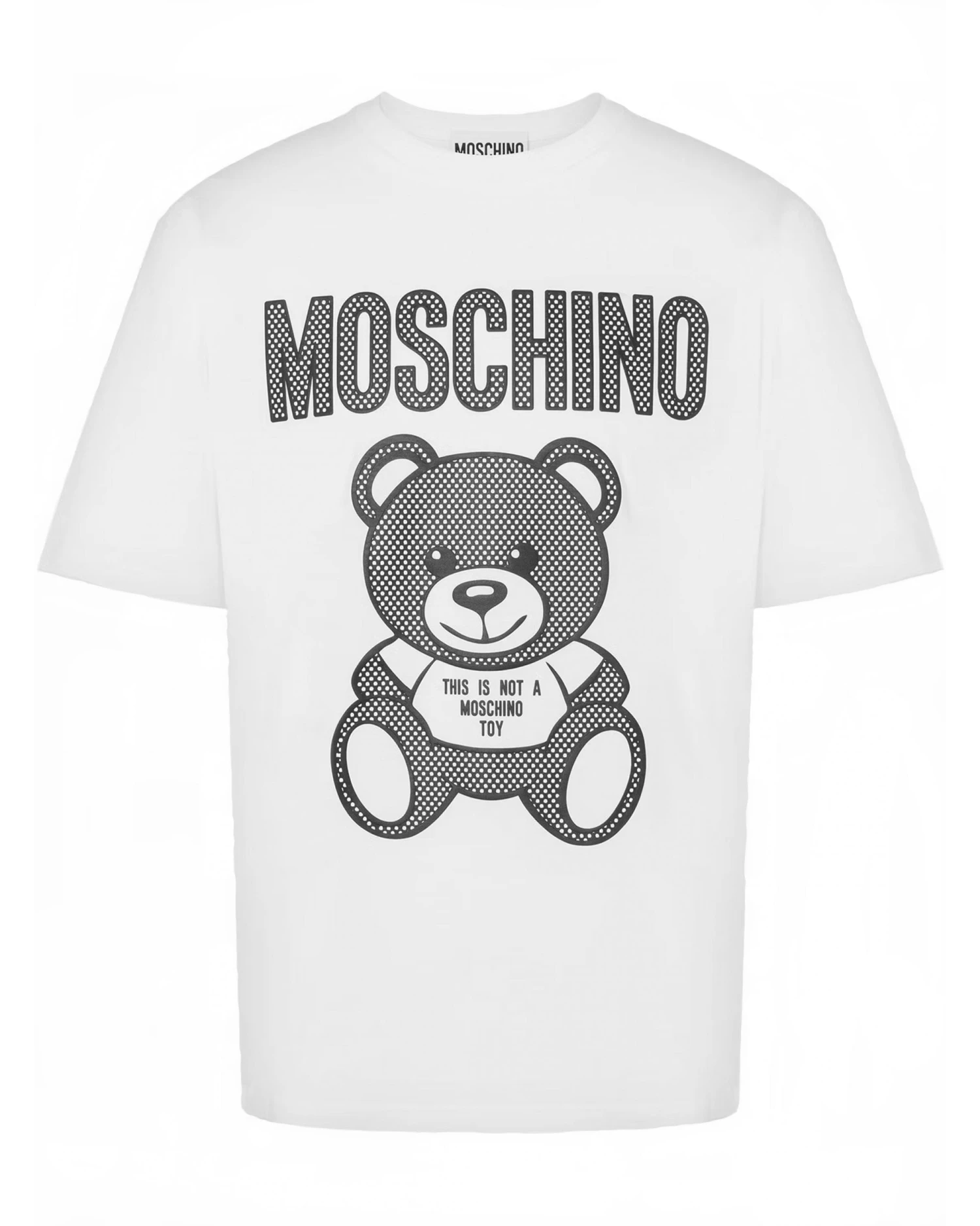 MOSCHINO Mens Not A Toy Bear T-Shirt White 3 MOSCHINO Mens Not A Toy Bear T-Shirt White