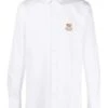 MOSCHINO Mens Teddy Poplin Shirt White -Boss Shop moschino mens teddy poplin shirt white p44415 282637 zoom